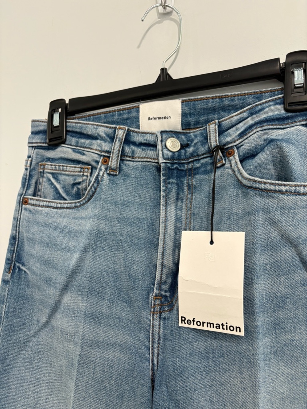 Reformation Bex Super Stretch High Rise Wide Leg Jeans - Picture 4 of 6